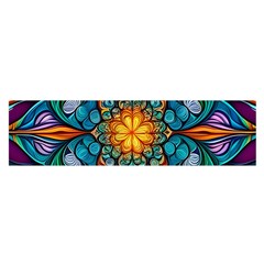 Schwarz bunt Oblong Satin Scarf (16  x 60 )