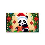 Schwarz Pandaweihnachten300dpi Sticker (Rectangular) Front