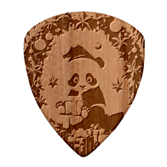 Schwarz Pandaweihnachten300dpi Wood Guitar Pick (set Of 10)