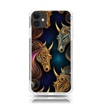 Schwarz pferde muster iPhone 11 TPU UV Print Case Front