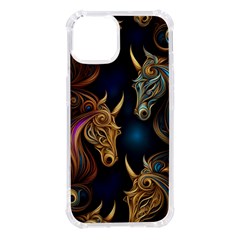 Schwarz Pferde Muster Iphone 14 Tpu Uv Print Case by 2607694c