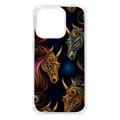 Schwarz Pferde Muster Iphone 14 Pro Tpu Uv Print Case by 2607694c