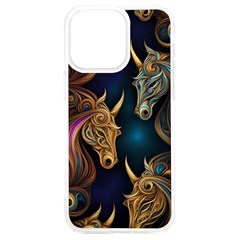 Schwarz Pferde Muster Iphone 15 Plus Tpu Uv Print Case by 2607694c