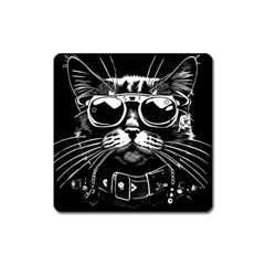 Schwarz katze punk Square Magnet