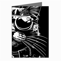 Schwarz katze punk Greeting Cards (Pkg of 8)