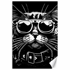 Schwarz Katze Punk Canvas 24  X 36  by 2607694c