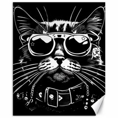 Schwarz Katze Punk Canvas 11  X 14  by 2607694c