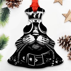 Schwarz katze punk Ornament (Christmas Tree) 