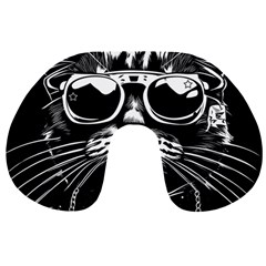 Schwarz Katze Punk Travel Neck Pillow by 2607694c