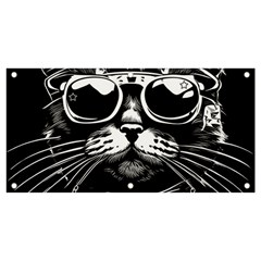 Schwarz katze punk Banner and Sign 4  x 2 