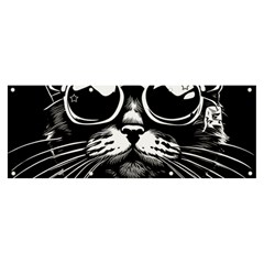 Schwarz katze punk Banner and Sign 8  x 3 