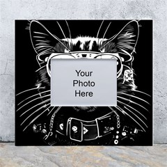 Schwarz Katze Punk White Wall Photo Frame 5  X 7  by 2607694c