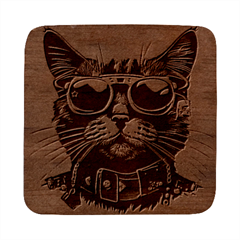 Schwarz Katze Punk Square Wood Guitar Pick Holder Case And Picks Set by 2607694c