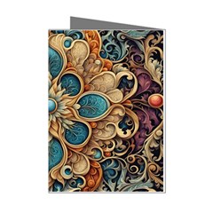 Dunkelbraun Pattern 1 Mini Greeting Cards (pkg Of 8)