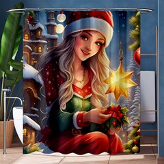 Christmas Greetings Shower Curtain 60  X 72  (medium) by 2607694c