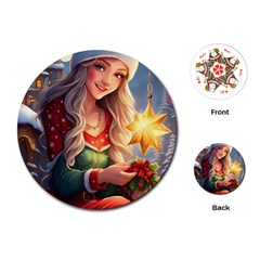 Christmas Greetings Playing Cards Single Design (round) by 2607694c