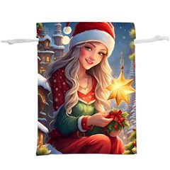 Christmas Greetings Lightweight Drawstring Pouch (xl) by 2607694c