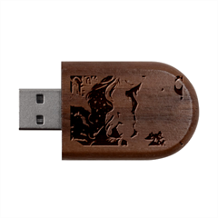 Christmas Greeting Wood Oval Usb Flash Drive by 2607694c