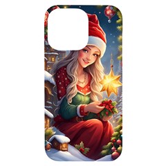 Christmas Greeting Iphone 14 Pro Max Black Uv Print Case by 2607694c