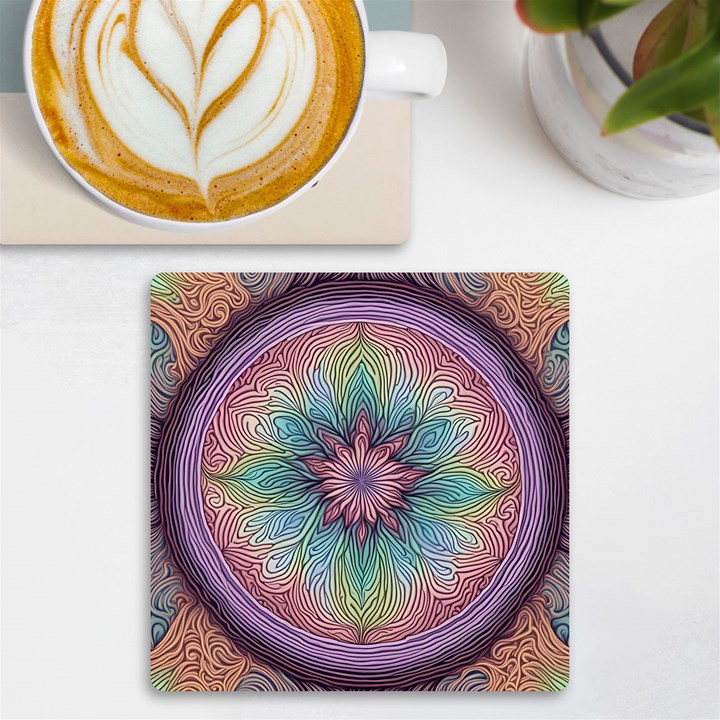 Orange3 Pattern 4 UV Print Square Tile Coaster 