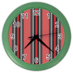 Rosa Grau Streifen Color Wall Clock by 2607694c