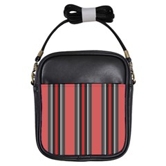 Rosa Grau Streifen Girls Sling Bag by 2607694c