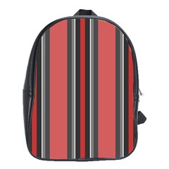 Rosa Grau Streifen School Bag (XL)