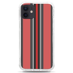 Rosa Grau Streifen Iphone 12 Mini Tpu Uv Print Case	 by 2607694c