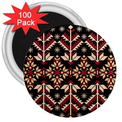 Vector Illustration Of Ukrainian Folk Seamless Pattern Ethnic Ornament Border Element Traditional 3  Magnets (100 Pack) by Bedest