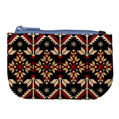 Vector Illustration Of Ukrainian Folk Seamless Pattern Ethnic Ornament Border Element Traditional Large Coin Purse by Bedest