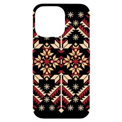 Vector Illustration Of Ukrainian Folk Seamless Pattern Ethnic Ornament Border Element Traditional Iphone 14 Pro Max Black Uv Print Case