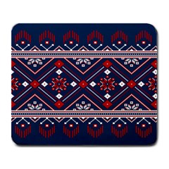 Ukrainian Folk Seamless Pattern Ornament Art Large Mousepad by Bedest