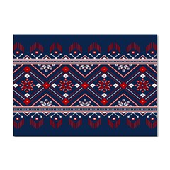 Ukrainian Folk Seamless Pattern Ornament Art Sticker A4 (10 Pack) by Bedest