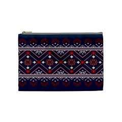 Ukrainian Folk Seamless Pattern Ornament Art Cosmetic Bag (medium)