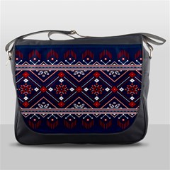 Ukrainian Folk Seamless Pattern Ornament Art Messenger Bag by Bedest