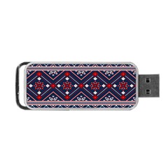 Ukrainian Folk Seamless Pattern Ornament Art Portable Usb Flash (one Side) by Bedest