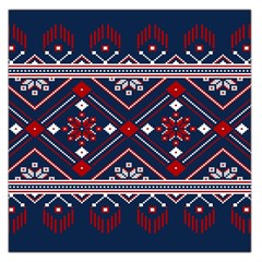 Ukrainian Folk Seamless Pattern Ornament Art Square Satin Scarf (36  X 36 ) by Bedest