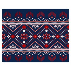 Ukrainian Folk Seamless Pattern Ornament Art Premium Plush Fleece Blanket (medium) by Bedest