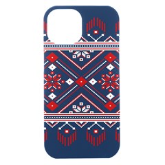 Ukrainian Folk Seamless Pattern Ornament Art Iphone 15 Black Uv Print Pc Hardshell Case by Bedest