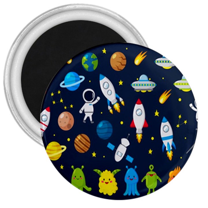 Big Set Cute Astronauts Space Planets Stars Aliens Rockets Ufo Constellations Satellite Moon Rover V 3  Magnets