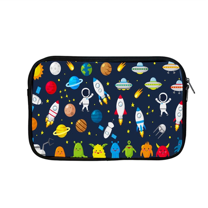 Big Set Cute Astronauts Space Planets Stars Aliens Rockets Ufo Constellations Satellite Moon Rover V Apple MacBook Pro 13  Zipper Case