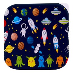 Big Set Cute Astronauts Space Planets Stars Aliens Rockets Ufo Constellations Satellite Moon Rover V Stacked Food Storage Container by Bedest