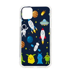 Big Set Cute Astronauts Space Planets Stars Aliens Rockets Ufo Constellations Satellite Moon Rover V Iphone 11 Tpu Uv Print Case by Bedest