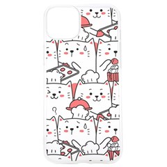 Cute Cat Chef Cooking Seamless Pattern Cartoon Iphone 15 Pro Tpu Uv Print Case by Bedest