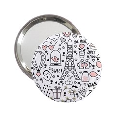 Big Collection With Hand Drawn Objects Valentines Day 2 25  Handbag Mirrors by Bedest