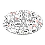 Big Collection With Hand Drawn Objects Valentines Day Oval Magnet Front