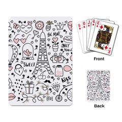 Big Collection With Hand Drawn Objects Valentines Day Playing Cards Single Design (rectangle) by Bedest