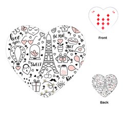 Big Collection With Hand Drawn Objects Valentines Day Playing Cards Single Design (heart)