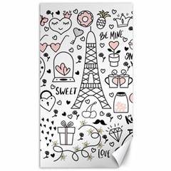 Big Collection With Hand Drawn Objects Valentines Day Canvas 40  X 72  by Bedest