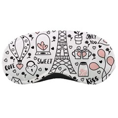 Big Collection With Hand Drawn Objects Valentines Day Sleep Mask by Bedest